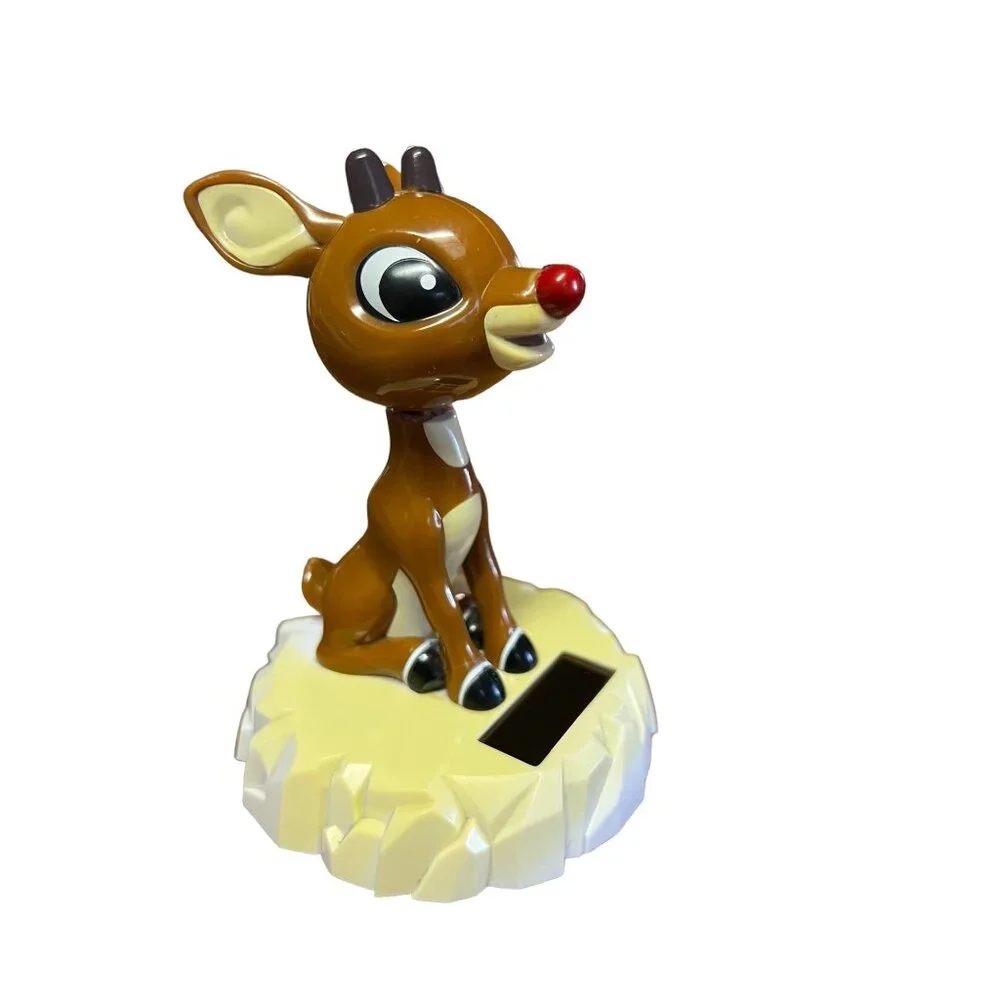 Rudolph Reindeer Nodding Head Solar Activated Figure